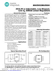 MAX603MSA/PR+ datasheet pdf MAXIM - Dallas Semiconductor