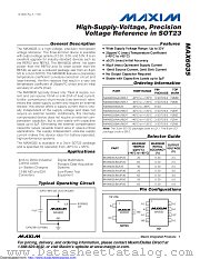 MAX6035AAUR25+T datasheet pdf MAXIM - Dallas Semiconductor