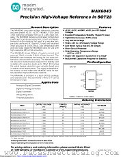MAX6043BAUT50#TG16 datasheet pdf MAXIM - Dallas Semiconductor