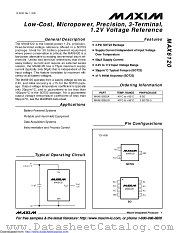 MAX6120EUR+ datasheet pdf MAXIM - Dallas Semiconductor