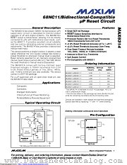 MAX6314US29D3 datasheet pdf MAXIM - Dallas Semiconductor