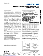 MAX6377XR27+T datasheet pdf MAXIM - Dallas Semiconductor