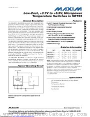 MAX6501UKP075 datasheet pdf MAXIM - Dallas Semiconductor
