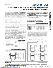MAX6519UKP105+T datasheet pdf MAXIM - Dallas Semiconductor