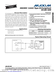 MAX66000 datasheet pdf MAXIM - Dallas Semiconductor