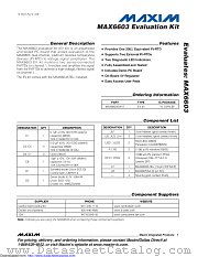 MAX6603EVKIT datasheet pdf MAXIM - Dallas Semiconductor