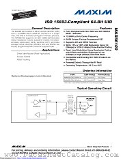 MAX66100E-000AA+ datasheet pdf MAXIM - Dallas Semiconductor