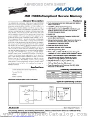 MAX66140E-000AA+ datasheet pdf MAXIM - Dallas Semiconductor