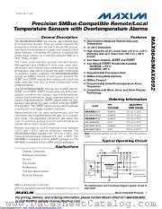 MAX6692YMSA+T datasheet pdf MAXIM - Dallas Semiconductor