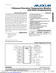 MAX6693UP9A+ datasheet pdf MAXIM - Dallas Semiconductor