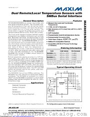 MAX6695AUB+T datasheet pdf MAXIM - Dallas Semiconductor