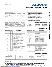 MAX6791EVKIT datasheet pdf MAXIM - Dallas Semiconductor