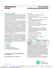 MAX6805US29D3+ datasheet pdf MAXIM - Dallas Semiconductor
