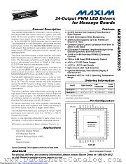 MAX6974 datasheet pdf MAXIM - Dallas Semiconductor