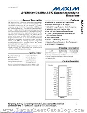 MAX7034EVKIT-315+ datasheet pdf MAXIM - Dallas Semiconductor