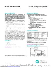 MAX705EUA datasheet pdf MAXIM - Dallas Semiconductor