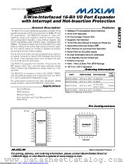 MAX7312AUG+T datasheet pdf MAXIM - Dallas Semiconductor