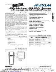 MAX7318AUG+ datasheet pdf MAXIM - Dallas Semiconductor