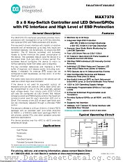 MAX7370ETG+ datasheet pdf MAXIM - Dallas Semiconductor