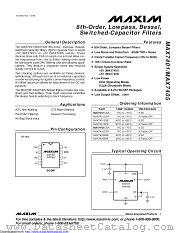 MAX7401EPA+ datasheet pdf MAXIM - Dallas Semiconductor