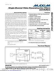 MAX7463USA+ datasheet pdf MAXIM - Dallas Semiconductor