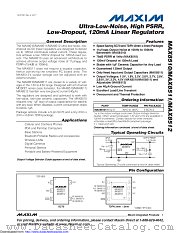 MAX8510EXK29+ datasheet pdf MAXIM - Dallas Semiconductor