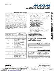 MAX8805WEVKIT+ datasheet pdf MAXIM - Dallas Semiconductor