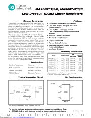 MAX8873TEUK+T datasheet pdf MAXIM - Dallas Semiconductor