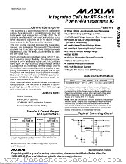 MAX8890ETCJJJ-T datasheet pdf MAXIM - Dallas Semiconductor