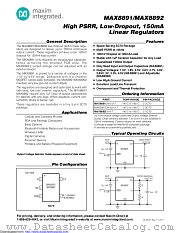 MAX8891EXK15+T datasheet pdf MAXIM - Dallas Semiconductor