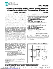MAX8934GETI+T datasheet pdf MAXIM - Dallas Semiconductor