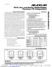 MAX9012EUA+ datasheet pdf MAXIM - Dallas Semiconductor