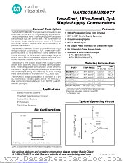 MAX9077EKA+ datasheet pdf MAXIM - Dallas Semiconductor