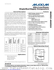 MAX923MSA/PR-T datasheet pdf MAXIM - Dallas Semiconductor