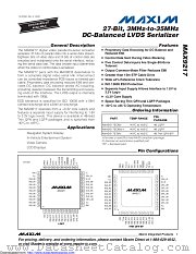 MAX9217ECM-T datasheet pdf MAXIM - Dallas Semiconductor