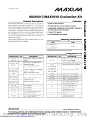 MAX9218EVKIT datasheet pdf MAXIM - Dallas Semiconductor