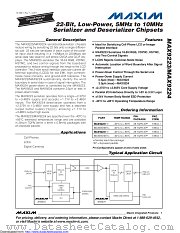 MAX9223 datasheet pdf MAXIM - Dallas Semiconductor