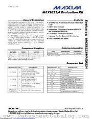 MAX9223EVKIT datasheet pdf MAXIM - Dallas Semiconductor