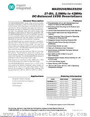 MAX9250ECM/V+ datasheet pdf MAXIM - Dallas Semiconductor