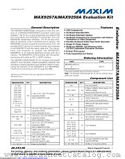MAX9258AEVKIT datasheet pdf MAXIM - Dallas Semiconductor