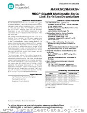 MAX9263GCB/V+TW datasheet pdf MAXIM - Dallas Semiconductor