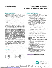 MAX9276GTN+W datasheet pdf MAXIM - Dallas Semiconductor