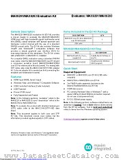 MAX9291COAXEVKIT datasheet pdf MAXIM - Dallas Semiconductor