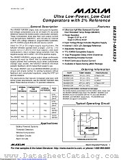 MAX933ESA+T datasheet pdf MAXIM - Dallas Semiconductor