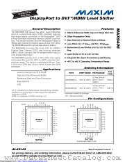 MAX9406ETJ+ datasheet pdf MAXIM - Dallas Semiconductor
