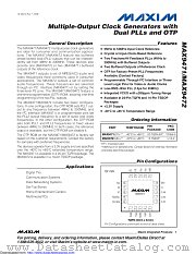 MAX9472 datasheet pdf MAXIM - Dallas Semiconductor