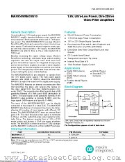 MAX9509ATA+T datasheet pdf MAXIM - Dallas Semiconductor