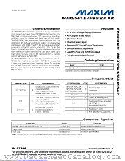 MAX9541EVKIT datasheet pdf MAXIM - Dallas Semiconductor