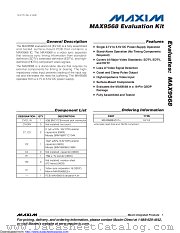 MAX9568EVKIT datasheet pdf MAXIM - Dallas Semiconductor