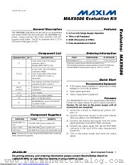 MAX9586EVKIT datasheet pdf MAXIM - Dallas Semiconductor